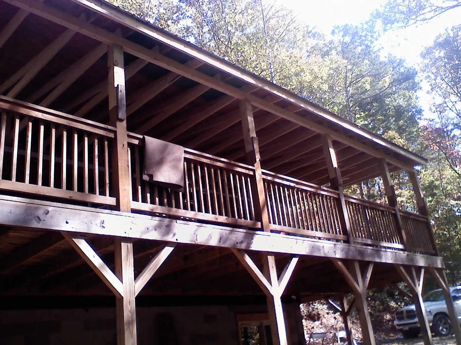Timber framing under a new elevated porch and deck — Roof Leak Repair in White Bluff by Roofing Brothers